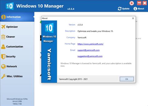 Completely download of the portable Yamicsoft Windows 10 Coach 3.